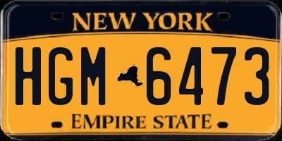 NY license plate HGM6473