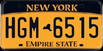 NY license plate HGM6515
