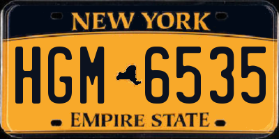 NY license plate HGM6535