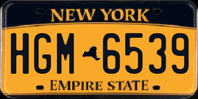 NY license plate HGM6539
