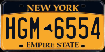 NY license plate HGM6554