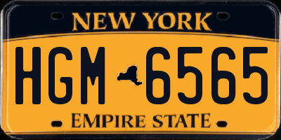 NY license plate HGM6565