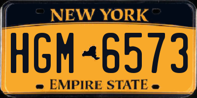 NY license plate HGM6573