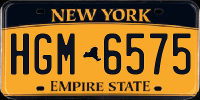 NY license plate HGM6575