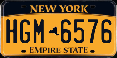 NY license plate HGM6576