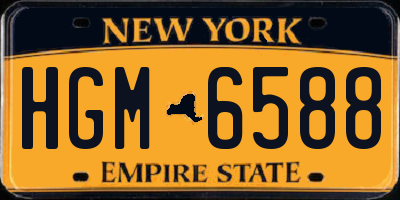 NY license plate HGM6588