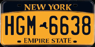 NY license plate HGM6638