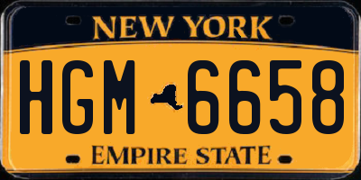 NY license plate HGM6658