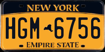 NY license plate HGM6756