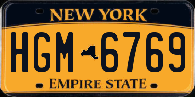 NY license plate HGM6769