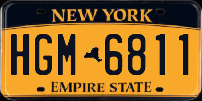 NY license plate HGM6811