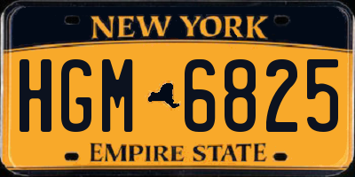 NY license plate HGM6825