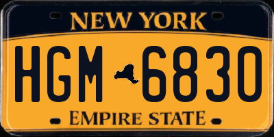 NY license plate HGM6830
