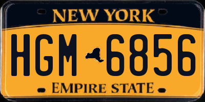 NY license plate HGM6856