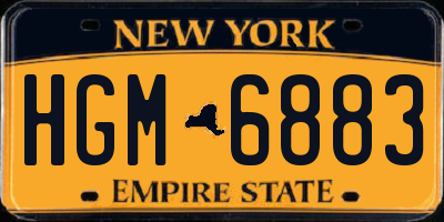 NY license plate HGM6883