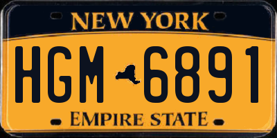 NY license plate HGM6891