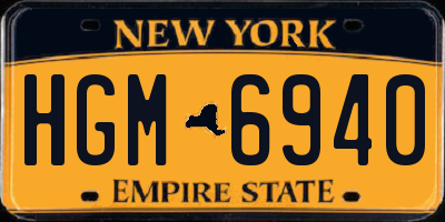 NY license plate HGM6940