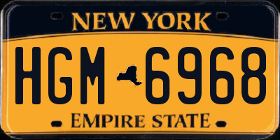 NY license plate HGM6968