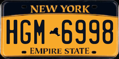 NY license plate HGM6998