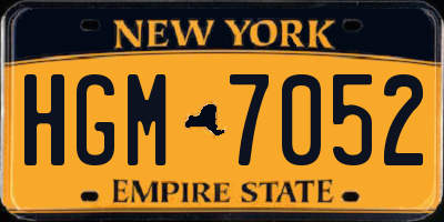 NY license plate HGM7052