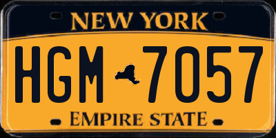 NY license plate HGM7057