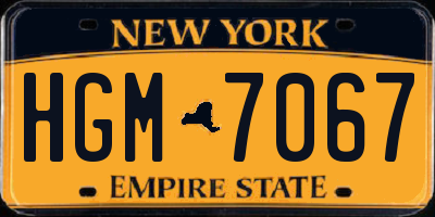 NY license plate HGM7067