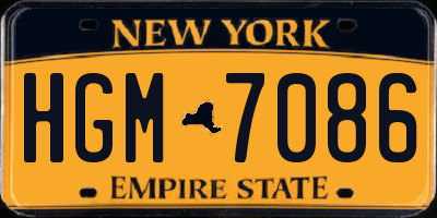 NY license plate HGM7086