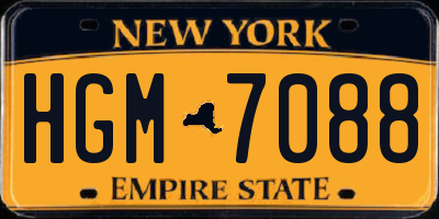 NY license plate HGM7088