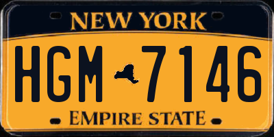 NY license plate HGM7146
