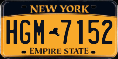 NY license plate HGM7152