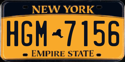 NY license plate HGM7156