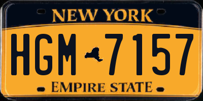 NY license plate HGM7157