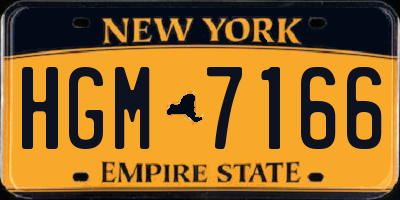 NY license plate HGM7166