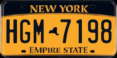 NY license plate HGM7198