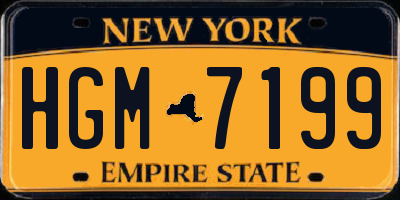 NY license plate HGM7199