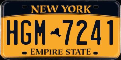 NY license plate HGM7241