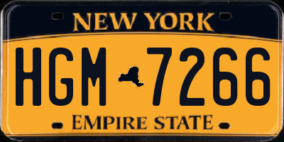 NY license plate HGM7266