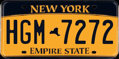 NY license plate HGM7272