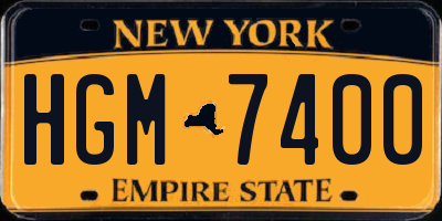 NY license plate HGM7400