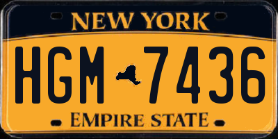 NY license plate HGM7436