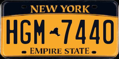 NY license plate HGM7440