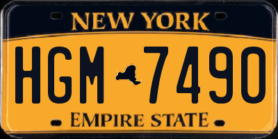 NY license plate HGM7490