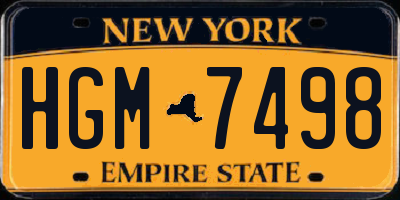 NY license plate HGM7498