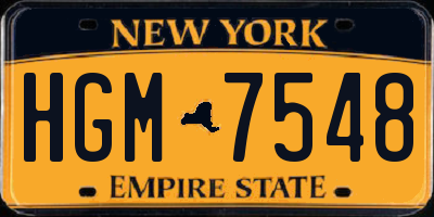 NY license plate HGM7548