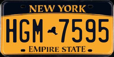 NY license plate HGM7595