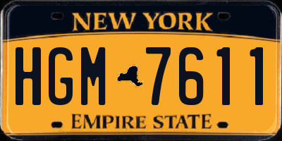 NY license plate HGM7611