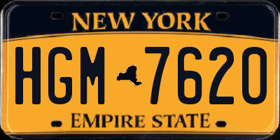 NY license plate HGM7620