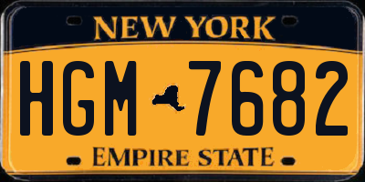 NY license plate HGM7682