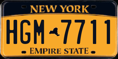 NY license plate HGM7711