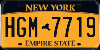 NY license plate HGM7719